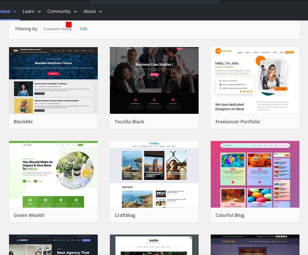 How to find free translation-ready themes in the WordPress theme directory