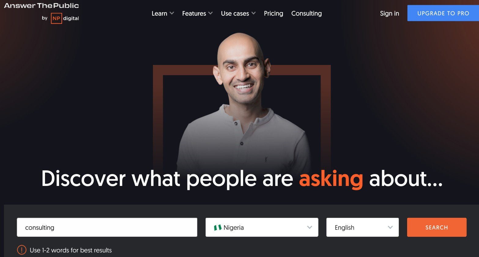 Find keywords that are related to your niche with SEO tools like Answer The Public, Semrush, etc. 