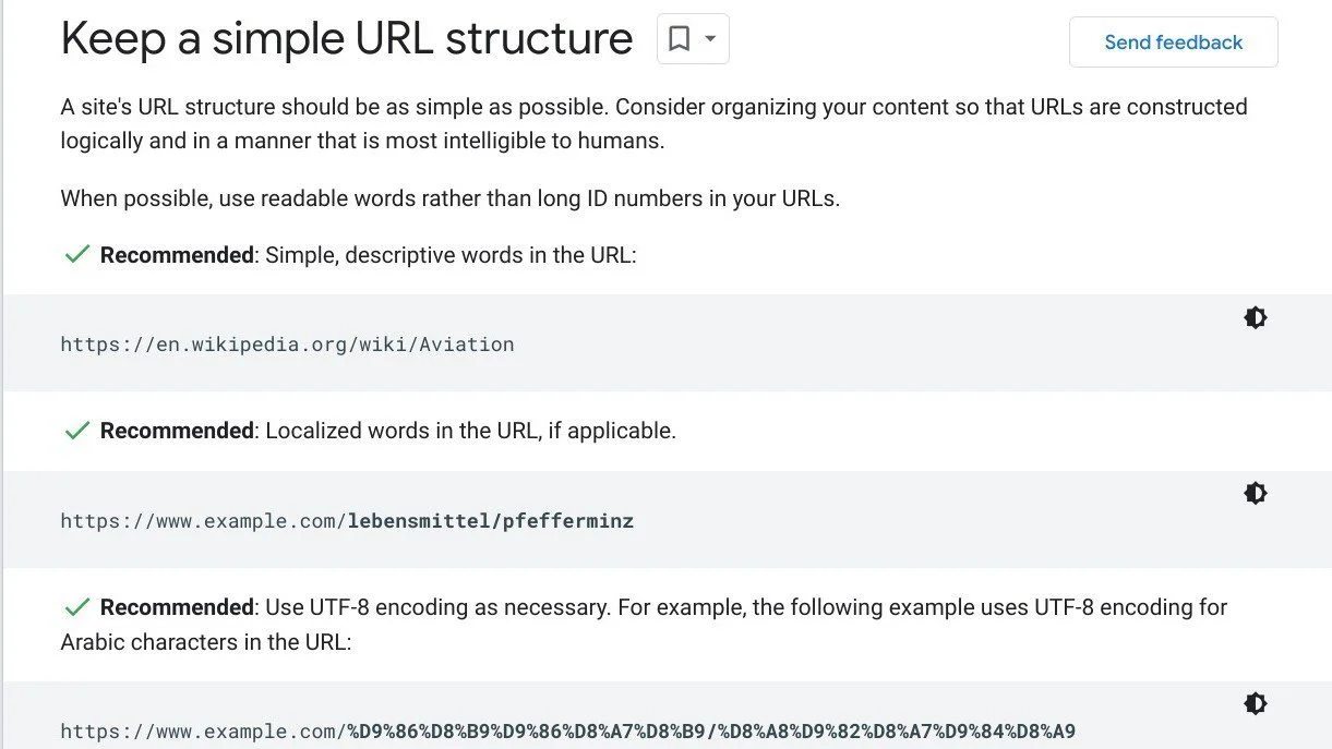 Google recommends that you keep your site's URL structure as simple as possible.