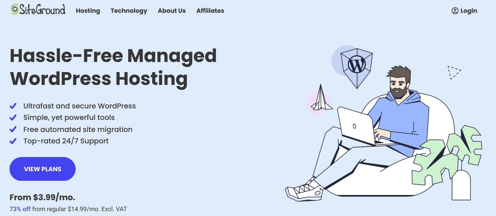 SiteGround is one of the web hosts that provides WordPress hosting.