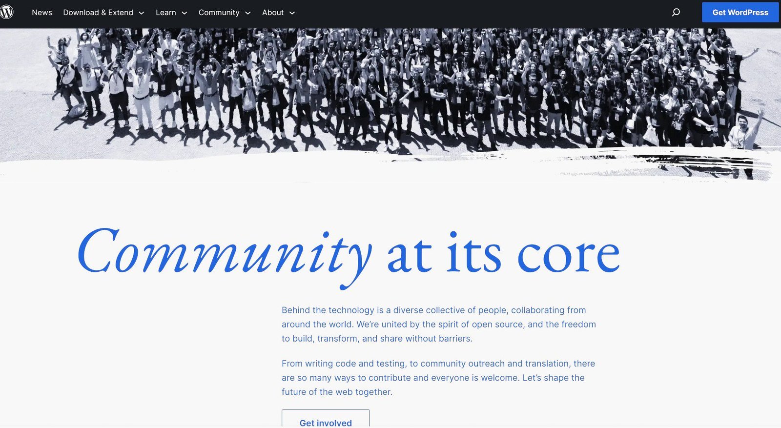WordPress has an inclusive community of contributors from around the globe. 