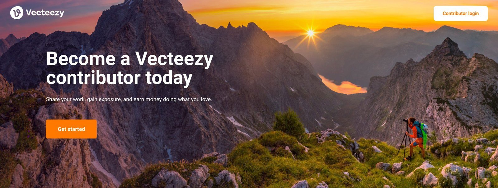 Become a contributor on popular stock photography sites like Vecteezy.