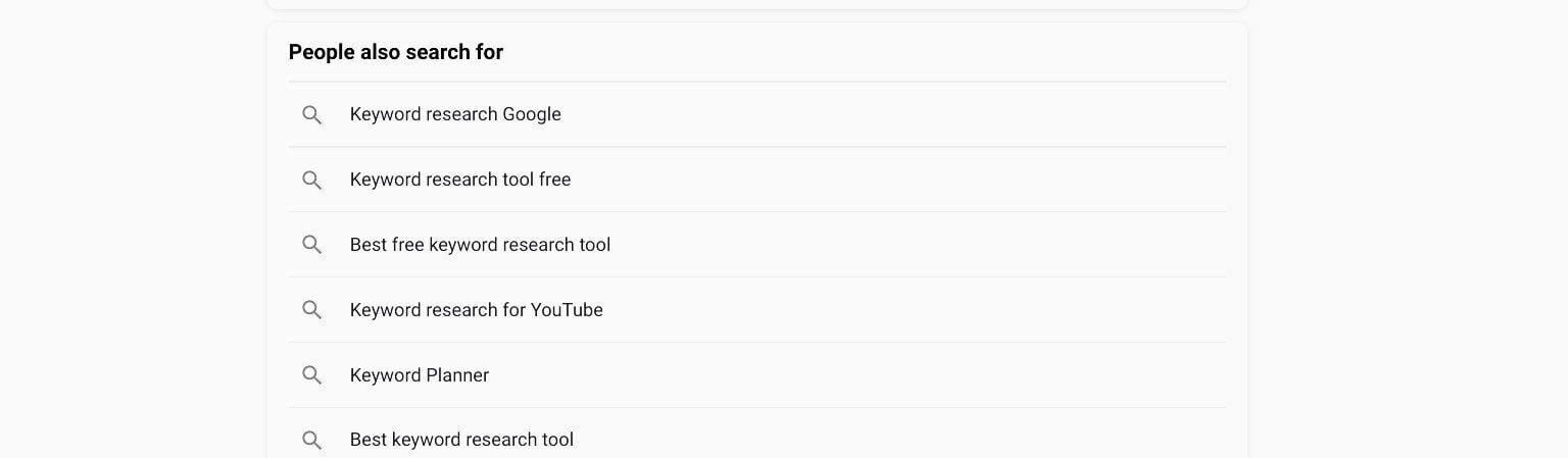 Also check the 'People Also Search For' section.