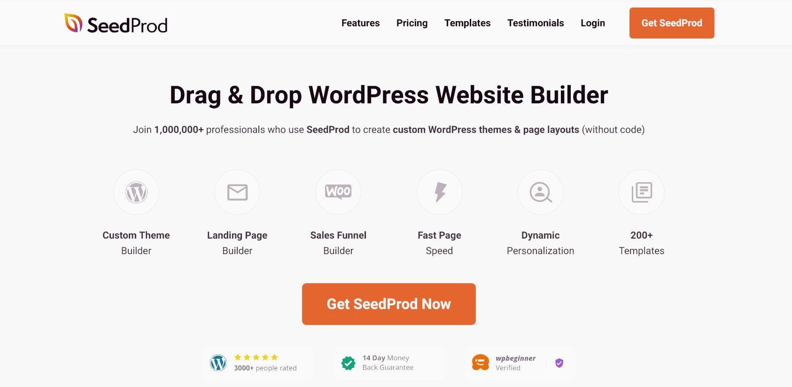If you need more customization on your theme, install SeedProd, the best drag and drop website builder available.