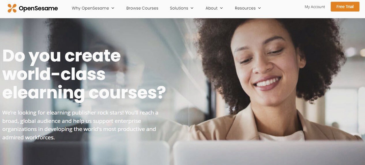 Sell online courses on online course marketplaces like OpenSesame.