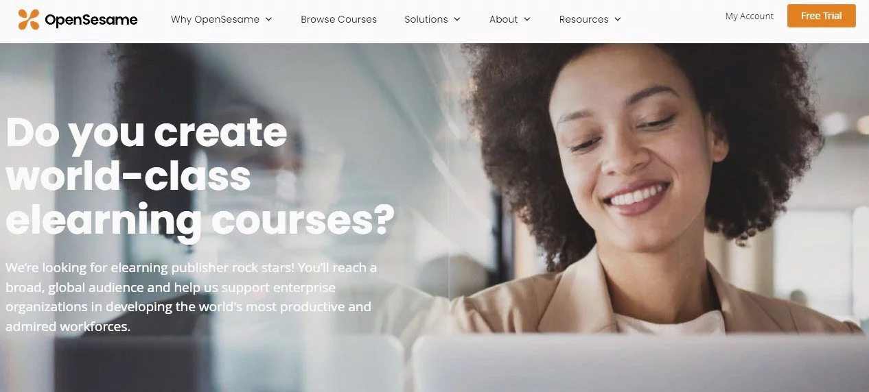 Sell online courses on online course marketplaces like OpenSesame.
