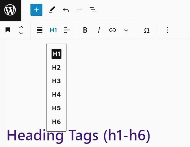 Use headings H1 to H6 to organize your content in whatever order you want.