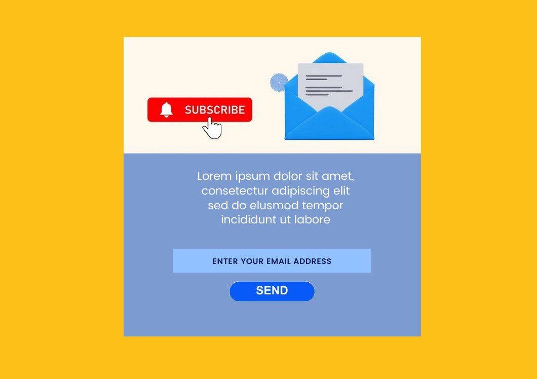 Set up an email subscription form to build a list of your visitors.