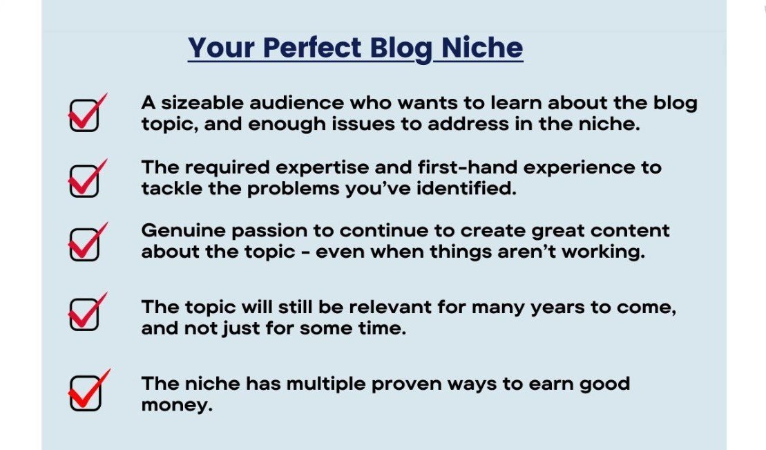 A blog niche must have these 5 elements to be considered lucrative.