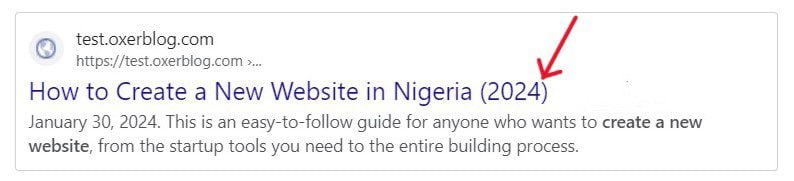 Title link Your title link is the clickable haeading that is displayed in search results.