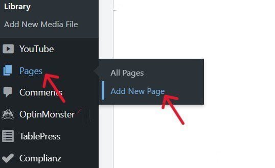 You can add new pages to your site by clicking "Pages" >> "Add New Page" in your WordPress dashboard.