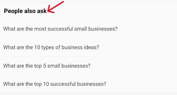 Find related keywords in 'People also ask' section of page 1 of search results.