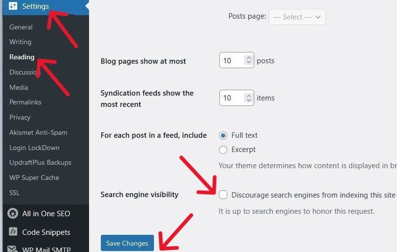 When you're building your site, you want to keep it away from search engine visibility.