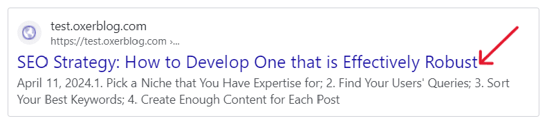 Create quality title links for each of your posts.