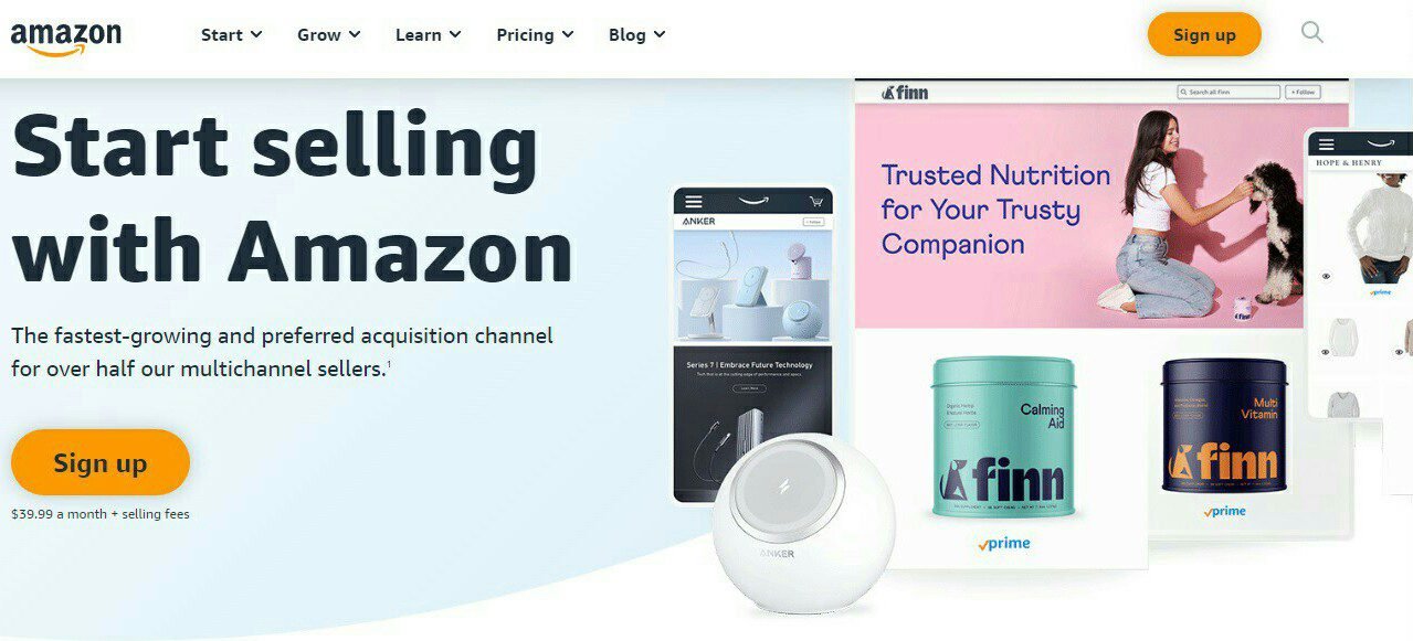 Start selling your products on Amazon.