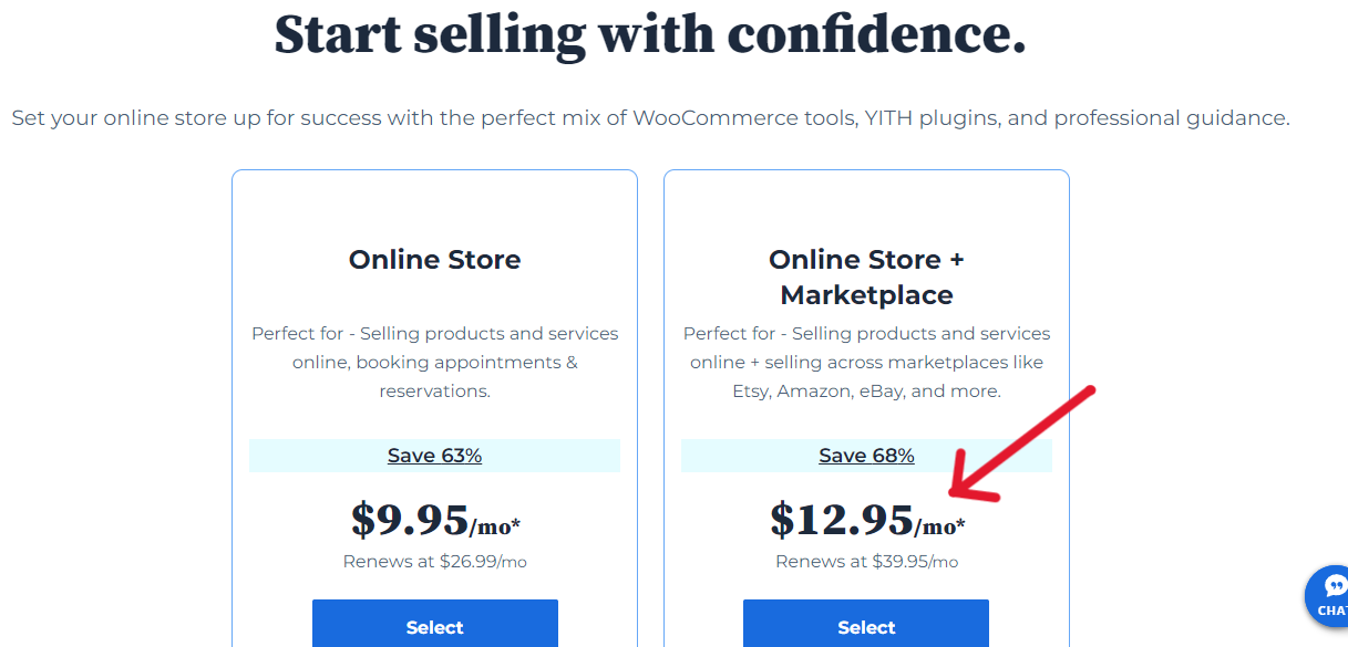 Set up your online marketplace with Bluehost eCommerce hosting. 