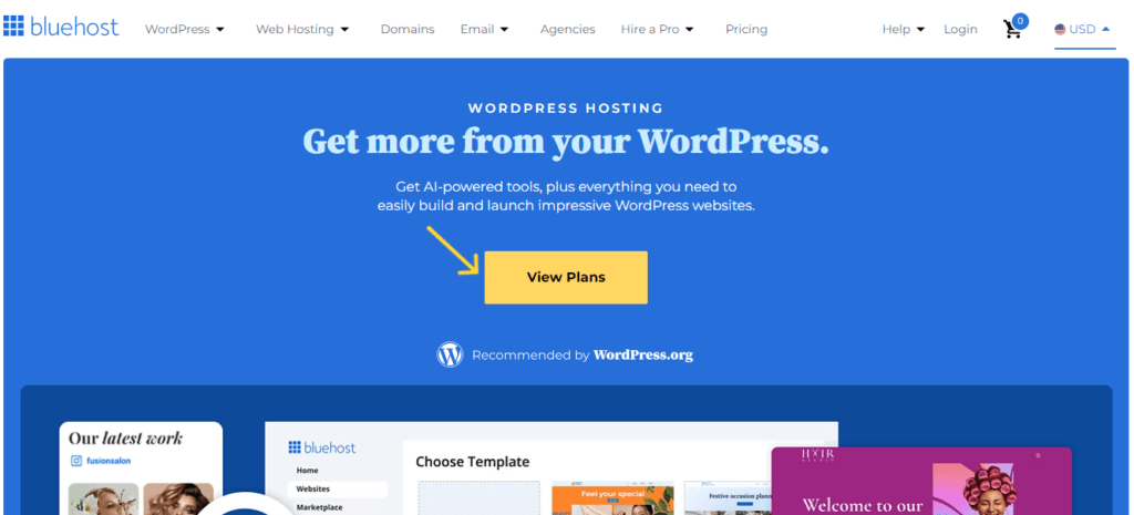 Bluehost"s WordPress hosting Bluehost offers special hosting for WordPress websites.