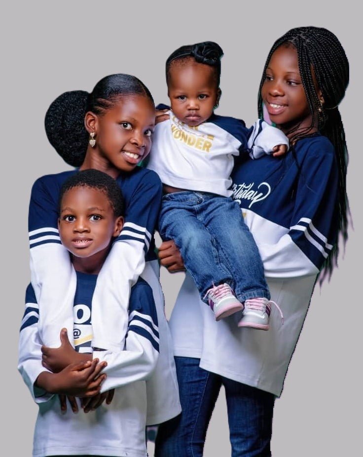 Beautiful picture of my children: Jemia, Love, Boaz, and Keren.